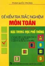 Đề kiểm tra trắc nghiệm môn Toán 12